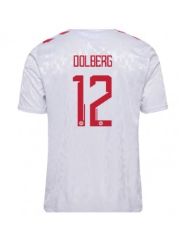 Muži Futbalové oblečenie Dánsko Kasper Dolberg #12 ME 2024 Krátky Rukáv - Preč